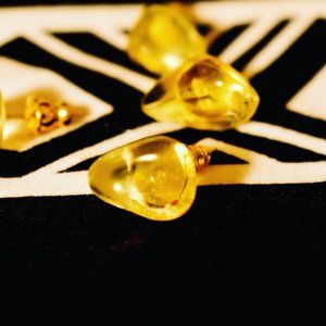 lemon quartz stud earrings